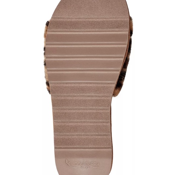 Koolaburra by UGG Fuzz'n II Slipper Backstrap Slide Cheetah Faux-Fur Sandals 5 - Picture 5 of 5